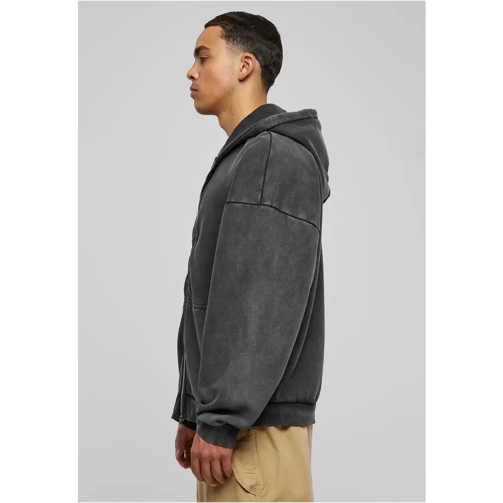 Heavy Stone Washed 90s Zip Hoodie - Urban Classics